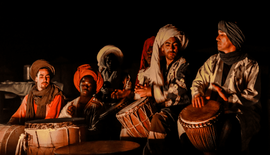 music-camping- morocco-desert