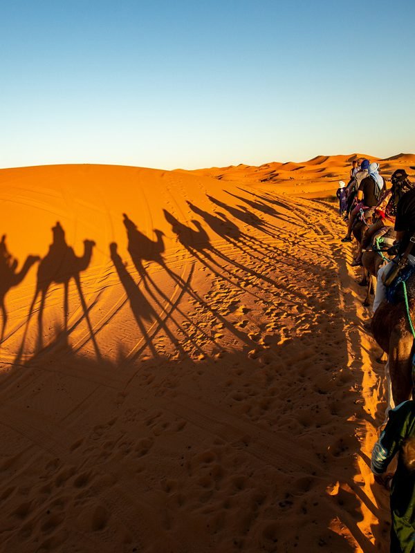Erg Chebbi and Merzouga Desert at Moroccan Sahara