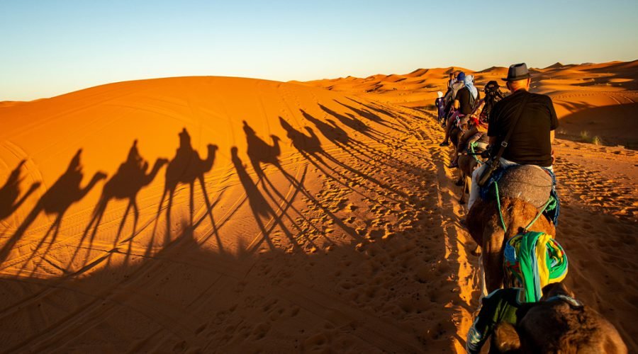 Erg Chebbi and Merzouga Desert at Moroccan Sahara
